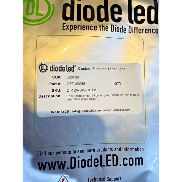 DIODE LED DI-12V-SW-CSTM 200 LED Tape Light, 12V, 3000K, 37.40 ft. *NEW* - Picture 3 of 7